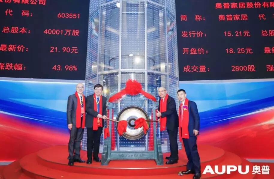 動態新聞】天堂硅谷投資的奧普家居今日成功登陸上交所